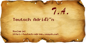 Teutsch Adrián névjegykártya